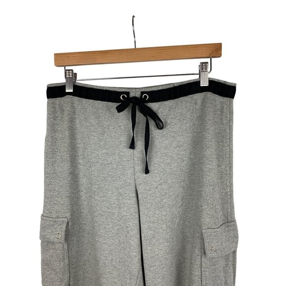 Ann Taylor Loft Womens Gray Cargo Pocket Lounge Pants L Cotton - Picture 3 of 4